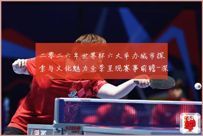 二零二六年世界杯六大举办城市探索与文化魅力全景呈现赛事前瞻-深度解析